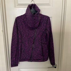 Lucy‎ Funnel Neck Full Zip Space Dye Jacket - Pink/Black - Size Medium